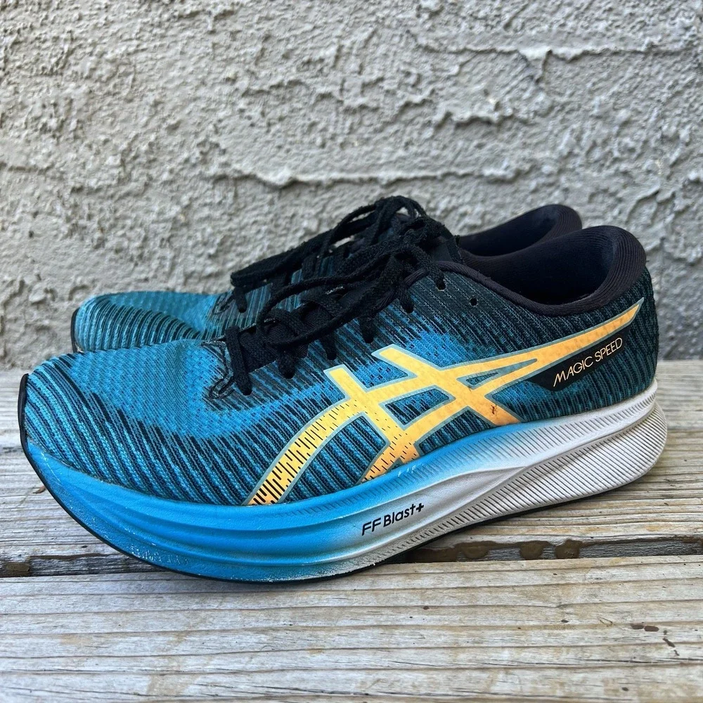 Asics Shoes Men Size 7.5 Magic Speed 2 1011B443-400 Sneakers Blue Running